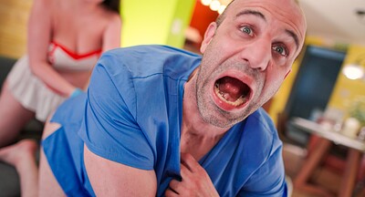 Rick Hard and Amy Bellerose in The big tits of my nurse from 