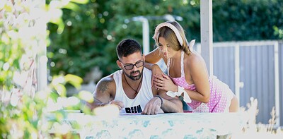 Eveline Dellai and Lorenzo Viota in You Bet Your Ass 1 from