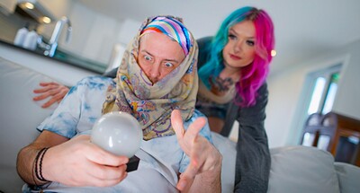 Luna Temptress and Julian August in Guess who's... up your ass! from 