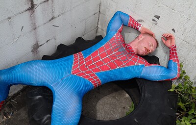 Brody Fox and Matt Stiel in Worship me Spidey from 