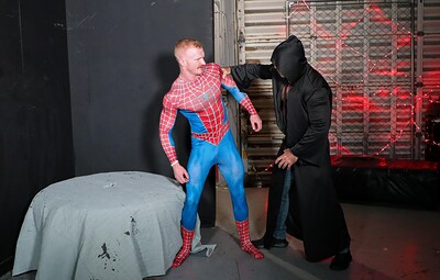 Brody Fox and Matt Stiel in Worship me Spidey from 