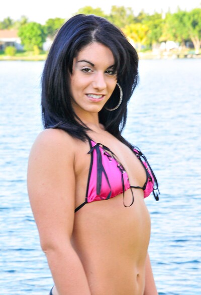 Bella Reese in Small Breasted Bella Reese Teasing Outdoors from 
