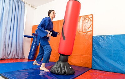 Katy Zachry in Katy Turns Judo Practice Into Playtime from 