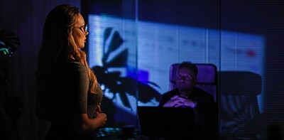 Karina King and George Uhl in What Happens In The Office 3 from