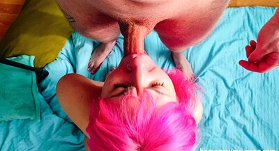 Vicky Golden in Long Pink Hair, Tight Pink Pussy from