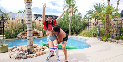 Lulu Chu and Tommy Gunn in Poolside Bliss from 