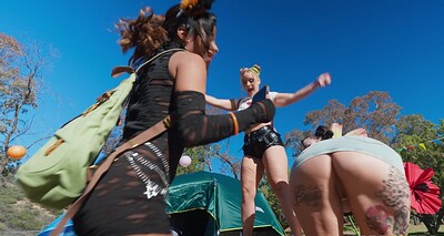 Zoey Uso and Valentine Vixen in Cross Cuntry Cock Ride 2 from