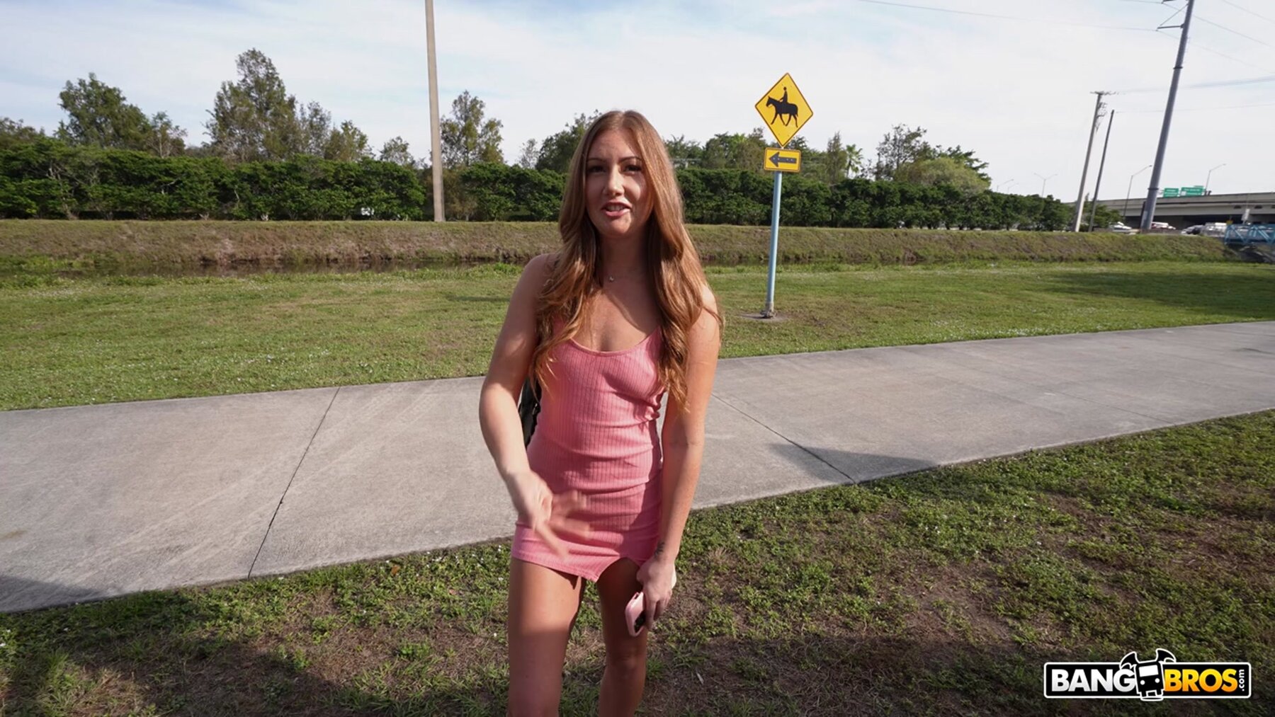 bang bus pink dress Kimmie Haze Nude in The Carpet matches the Drapes