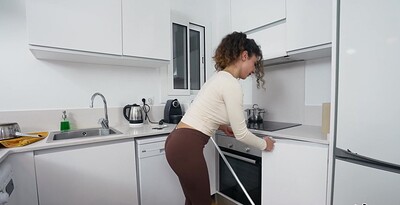 Lady Ana in Lady Ana Cleans Potro's cock by squirting on it. from 