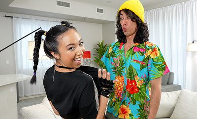 Liora Vane and David Lee in Tempting Waifu from 