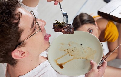 Anastaysha Bee and Cristafeer Robien in Steak & Blowjob Day from