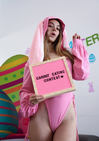 Molly Little in Stepsister Has A Carrot Eating Contest This Easter from 