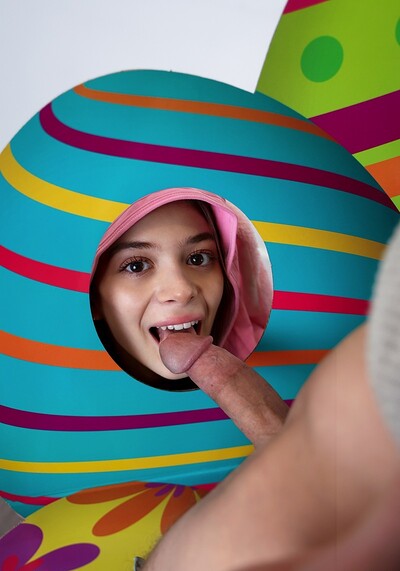 Molly Little in Stepsister Has A Carrot Eating Contest This Easter from 