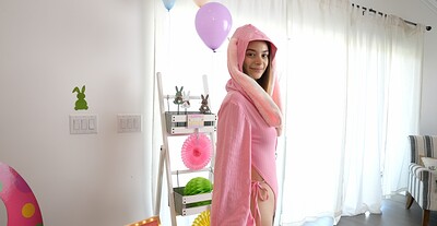 Molly Little in Stepsister Has A Carrot Eating Contest This Easter from 