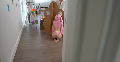 Molly Little in Stepsister Has A Carrot Eating Contest This Easter from 