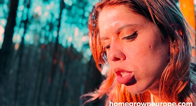 Scarlett Taylor in Beautiful Scarlett Gets Messy Facial In Woods from 