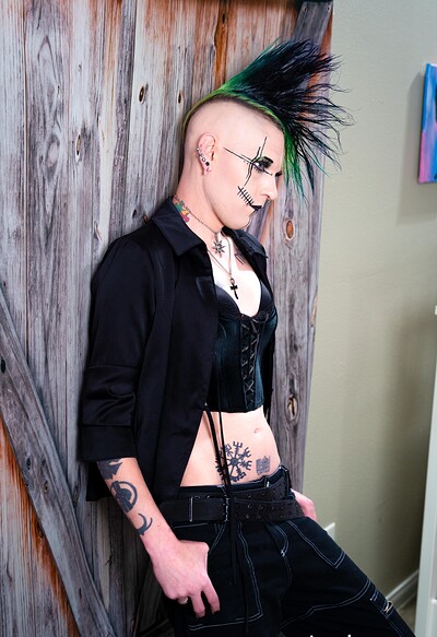 Goth Barbie in Freaky Goth Barbie Spreads Wide For You from 