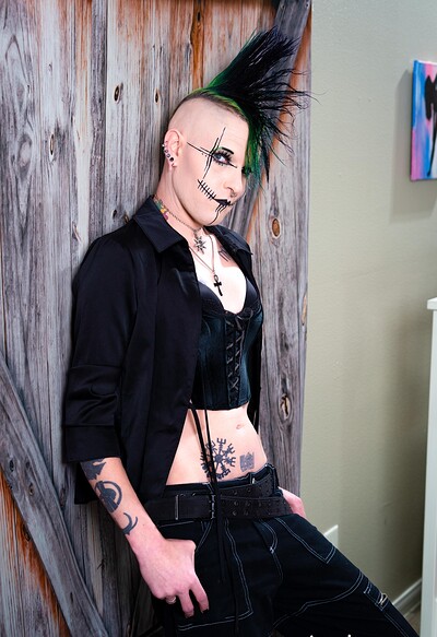 Goth Barbie in Freaky Goth Barbie Spreads Wide For You from 