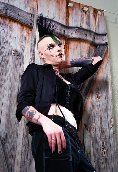 Goth Barbie in Freaky Goth Barbie Spreads Wide For You from 
