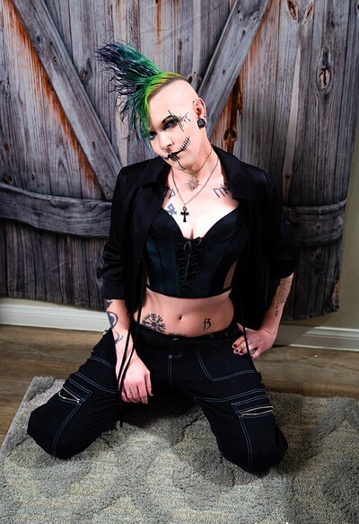 Goth Barbie in Freaky Goth Barbie Spreads Wide For You from 