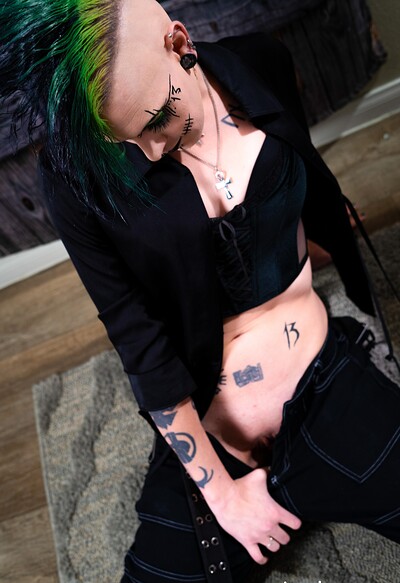 Goth Barbie in Freaky Goth Barbie Spreads Wide For You from 