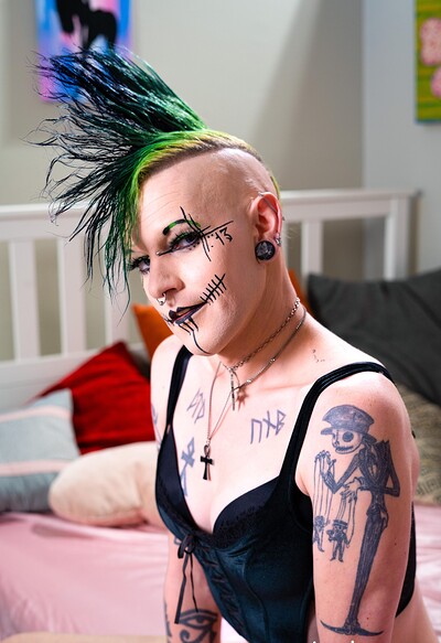 Goth Barbie in Freaky Goth Barbie Spreads Wide For You from 