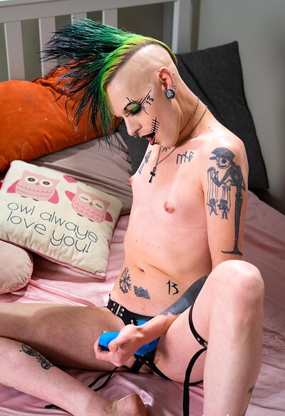Goth Barbie in Freaky Goth Barbie Spreads Wide For You from 