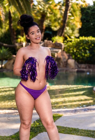 Archer Ali in Cheerleader's Backyard Tease from