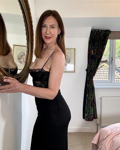 Lara Latex in Horny Mature Lara Pleasures Her Hairy Pussy from 