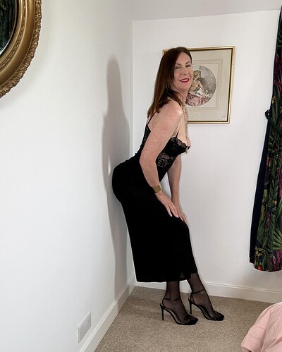 Lara Latex in Horny Mature Lara Pleasures Her Hairy Pussy from 