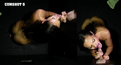 Aila Donovan in First Gloryhole POV from 