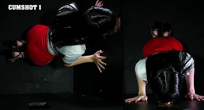Chastity Doll in First Gloryhole POV from 