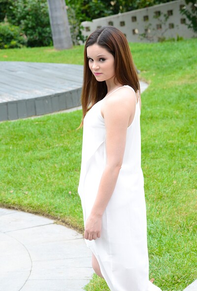 Jenna J Ross in Beauty pleasures herself in the pool from 